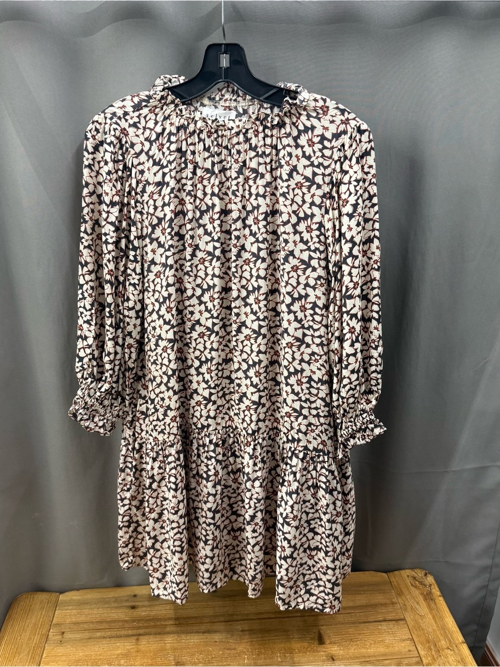 Velvet by Graham & Spencer Floral Tiered Long-Sleeve Dress